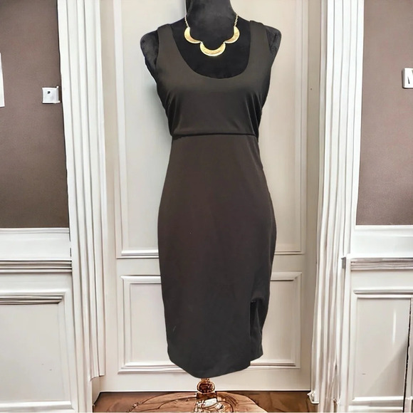 Alexia Admor black‎ dress high side slit size 6 - Picture 1 of 6